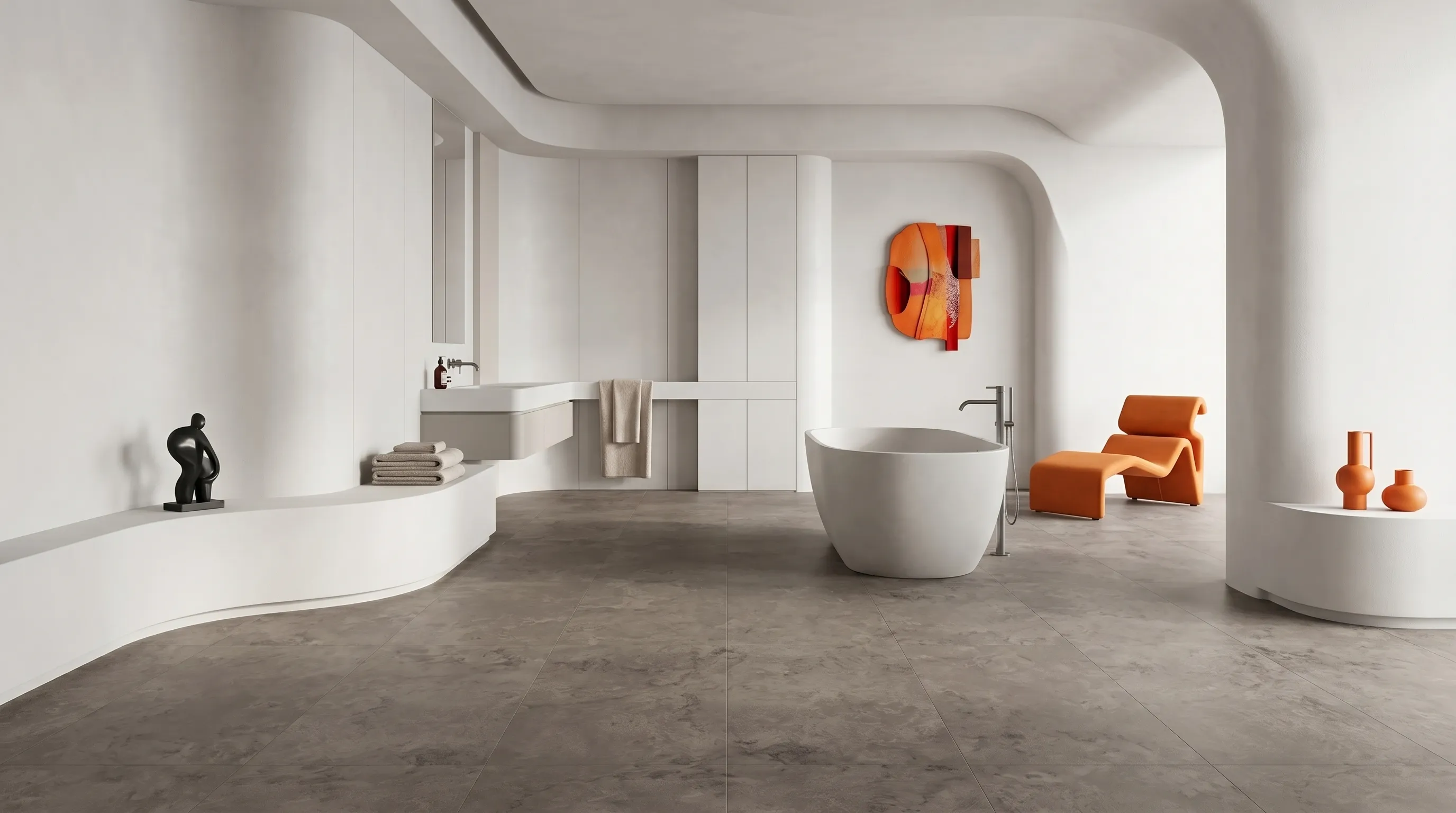 Элизиан Травертини Антрацит Натуральный 600X1200 — интерьер 6