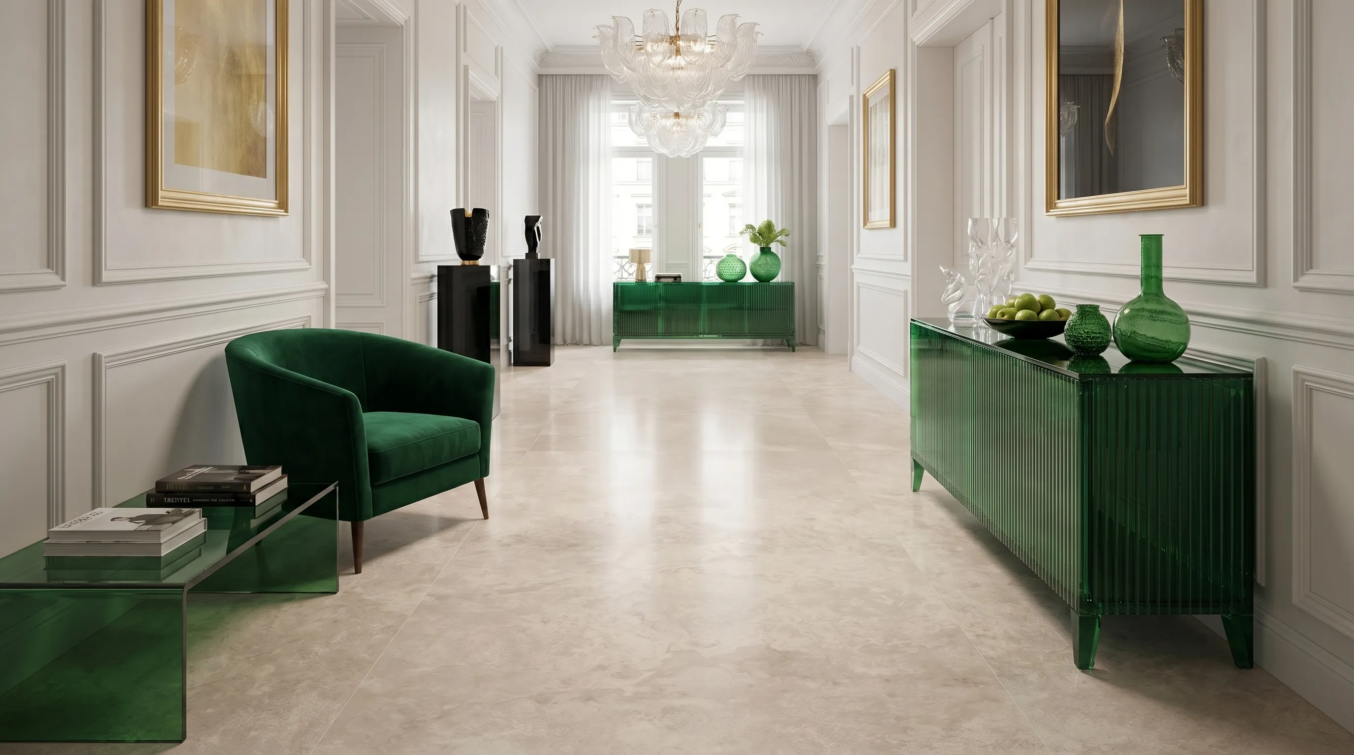 Элизиан Травертини Бежевый Сатинированный 600X1200 — интерьер 4