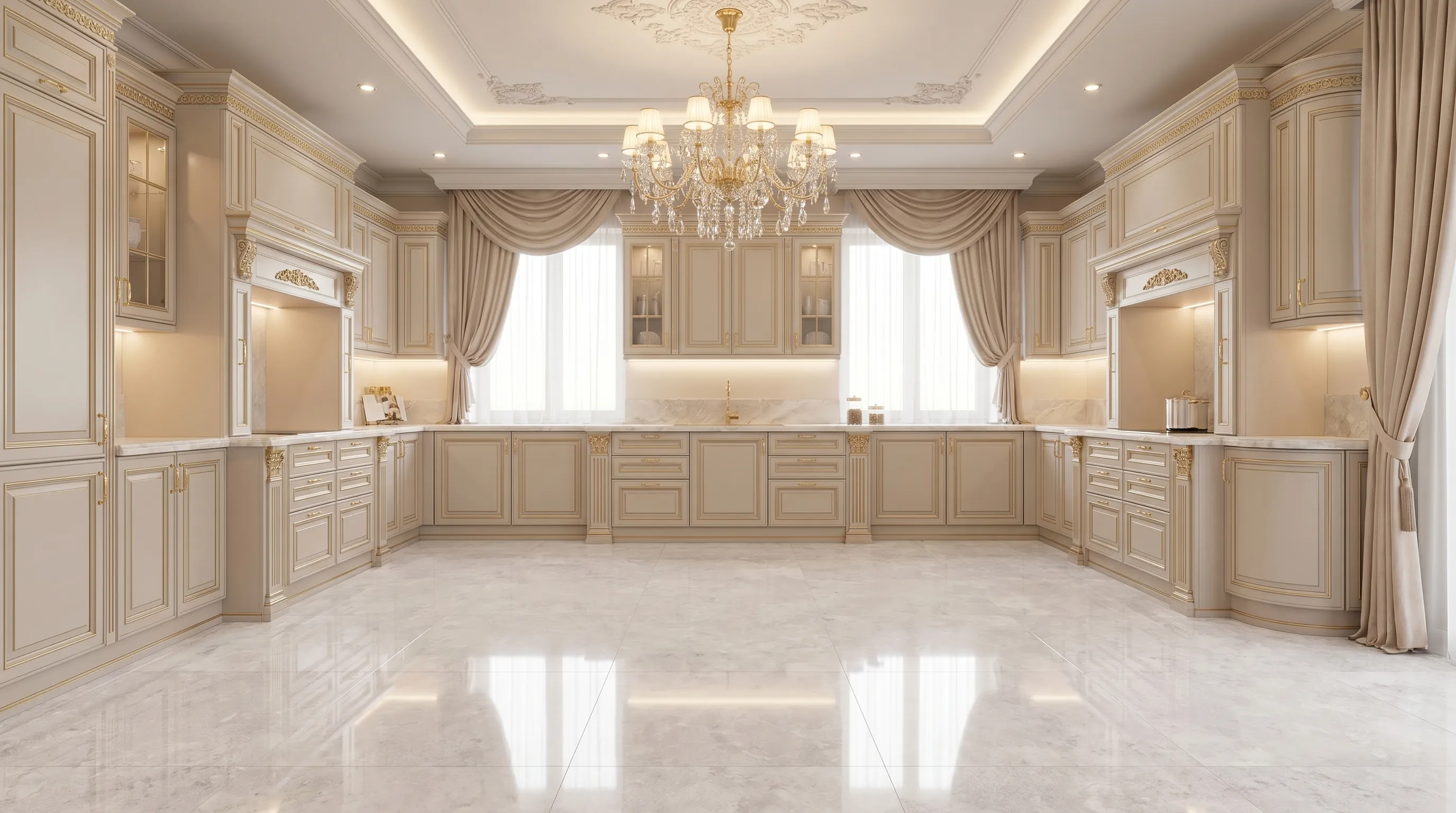 Элизиан Травертини Бланк Глянцевый 600X1200 — интерьер 3