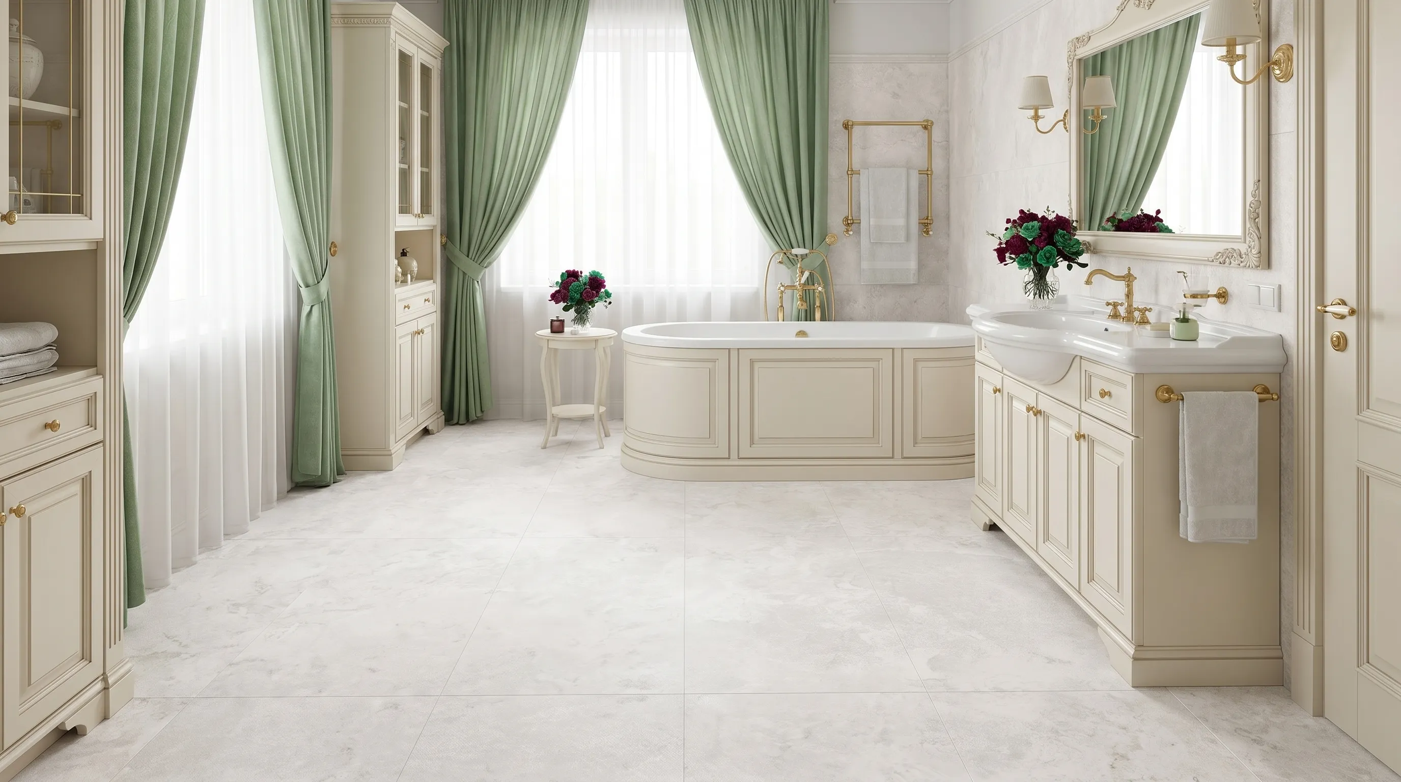 Элизиан Травертини Бланк Натуральный 600X1200 — интерьер 6