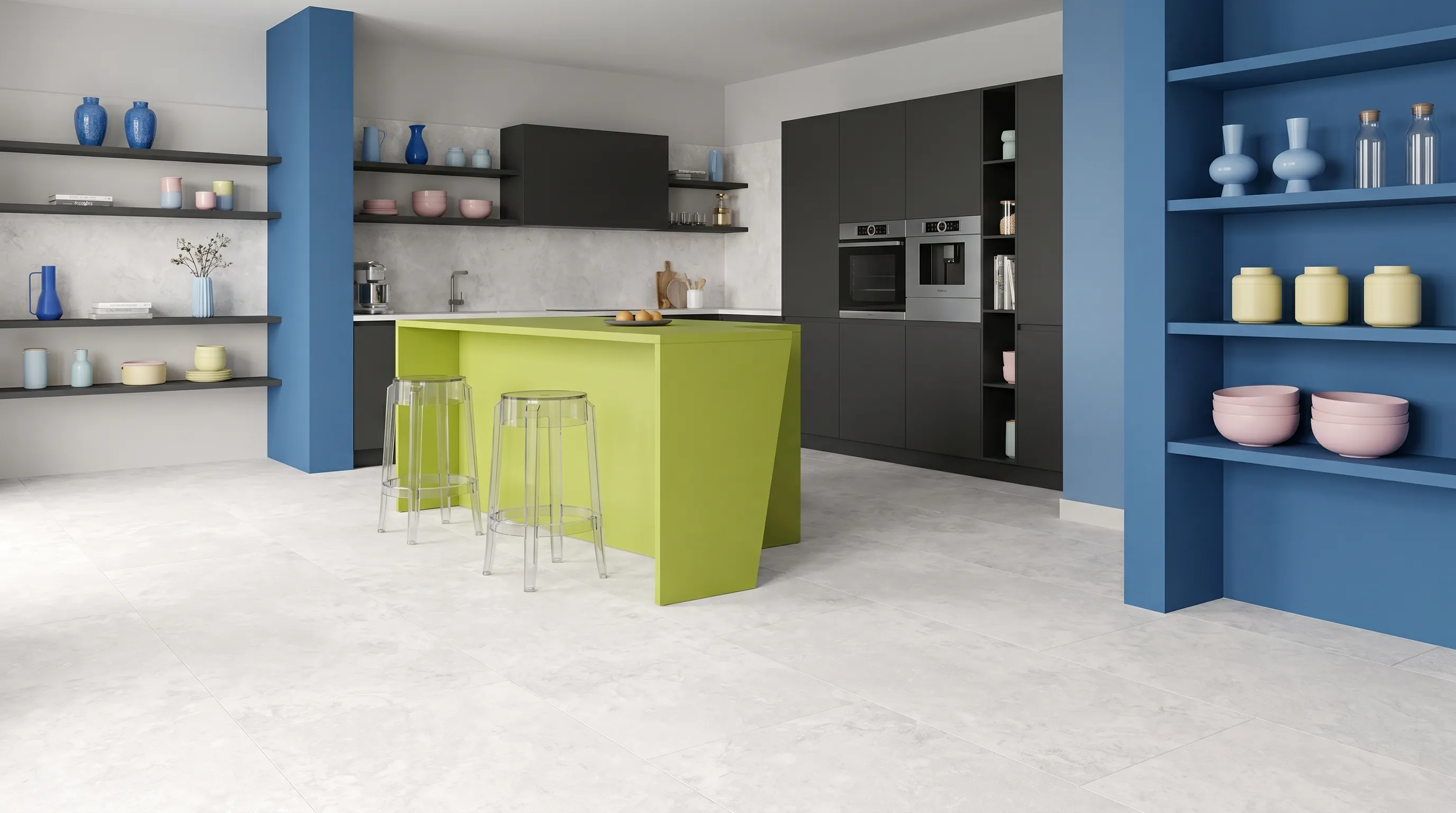 Элизиан Травертини Бланк Сатинированный 600X1200 — интерьер 4