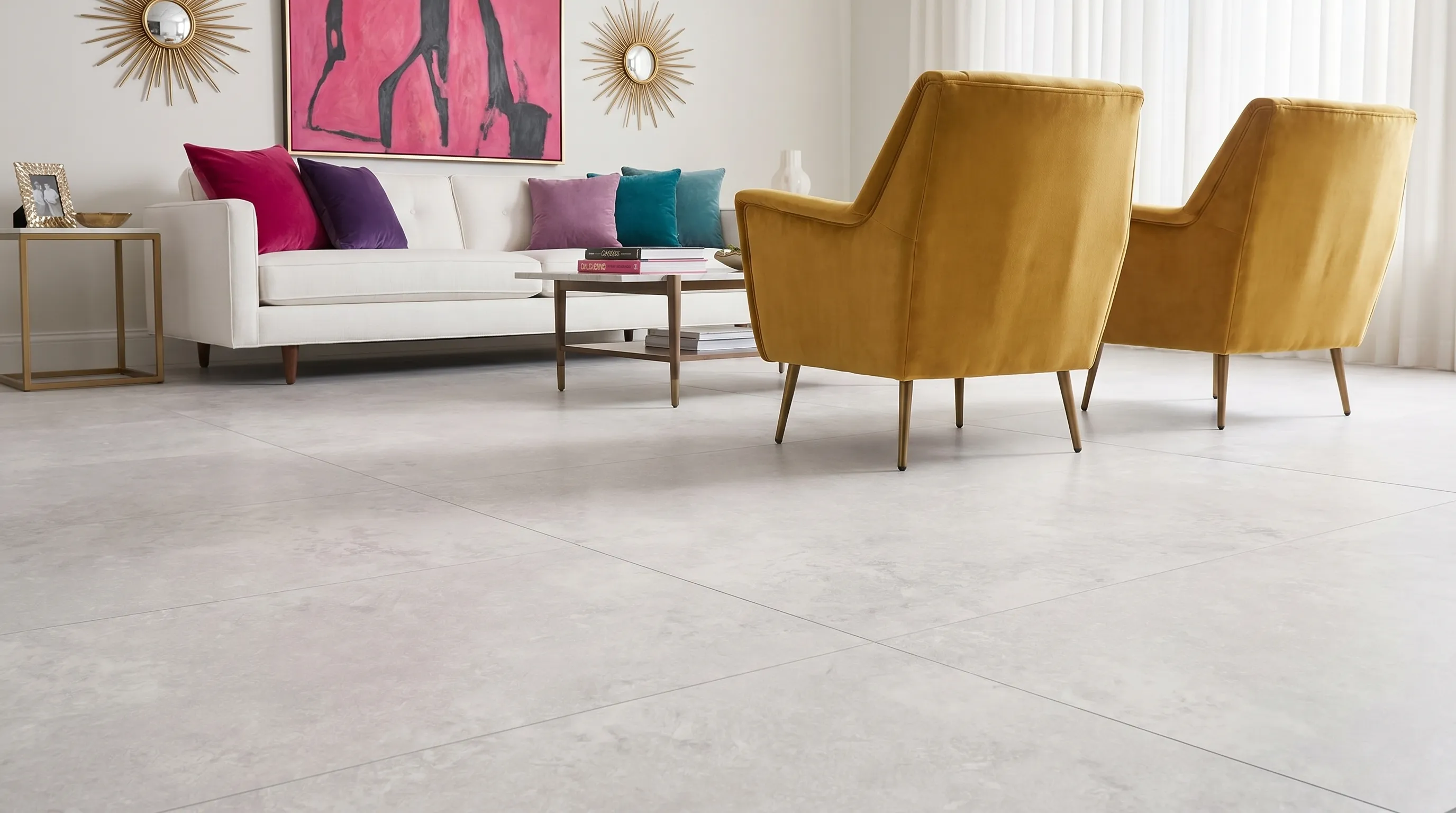 Элизиан Травертини Бланк Сатинированный 600X1200 — интерьер 8