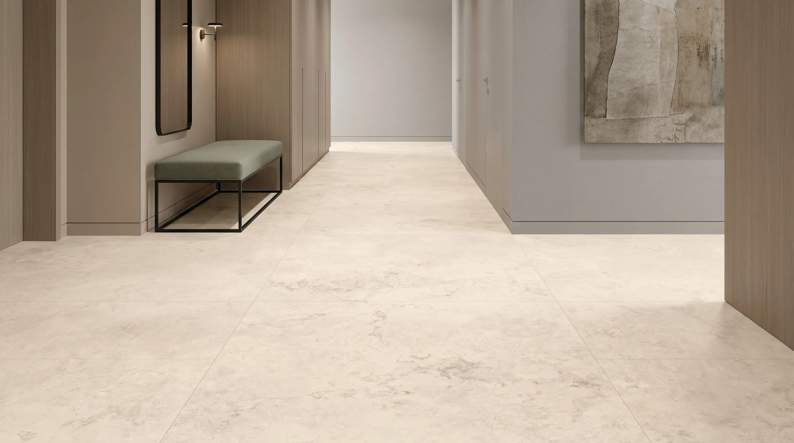 Элизиан Травертини Кремовый Сатинированный 600X1200 — интерьер 5