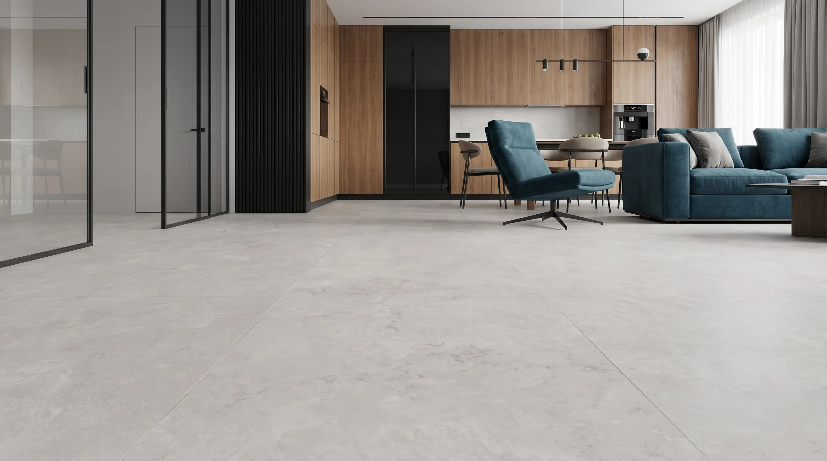 Элизиан Травертини Дженере Сатинированный 600X1200 — интерьер 3