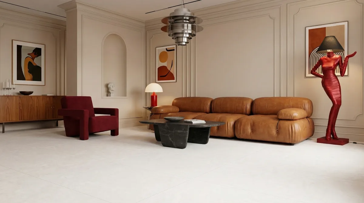 Монозит Бианко 60x120 — интерьер 3