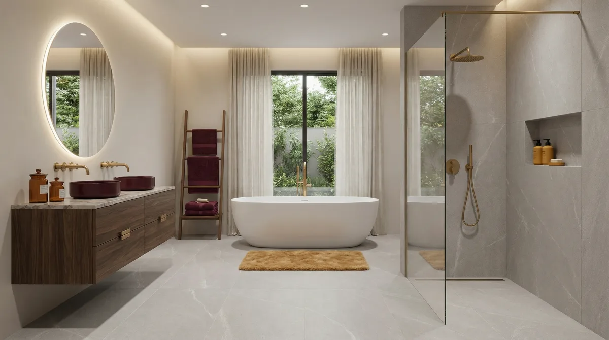 Рустон Бианко 60x120 — интерьер 2