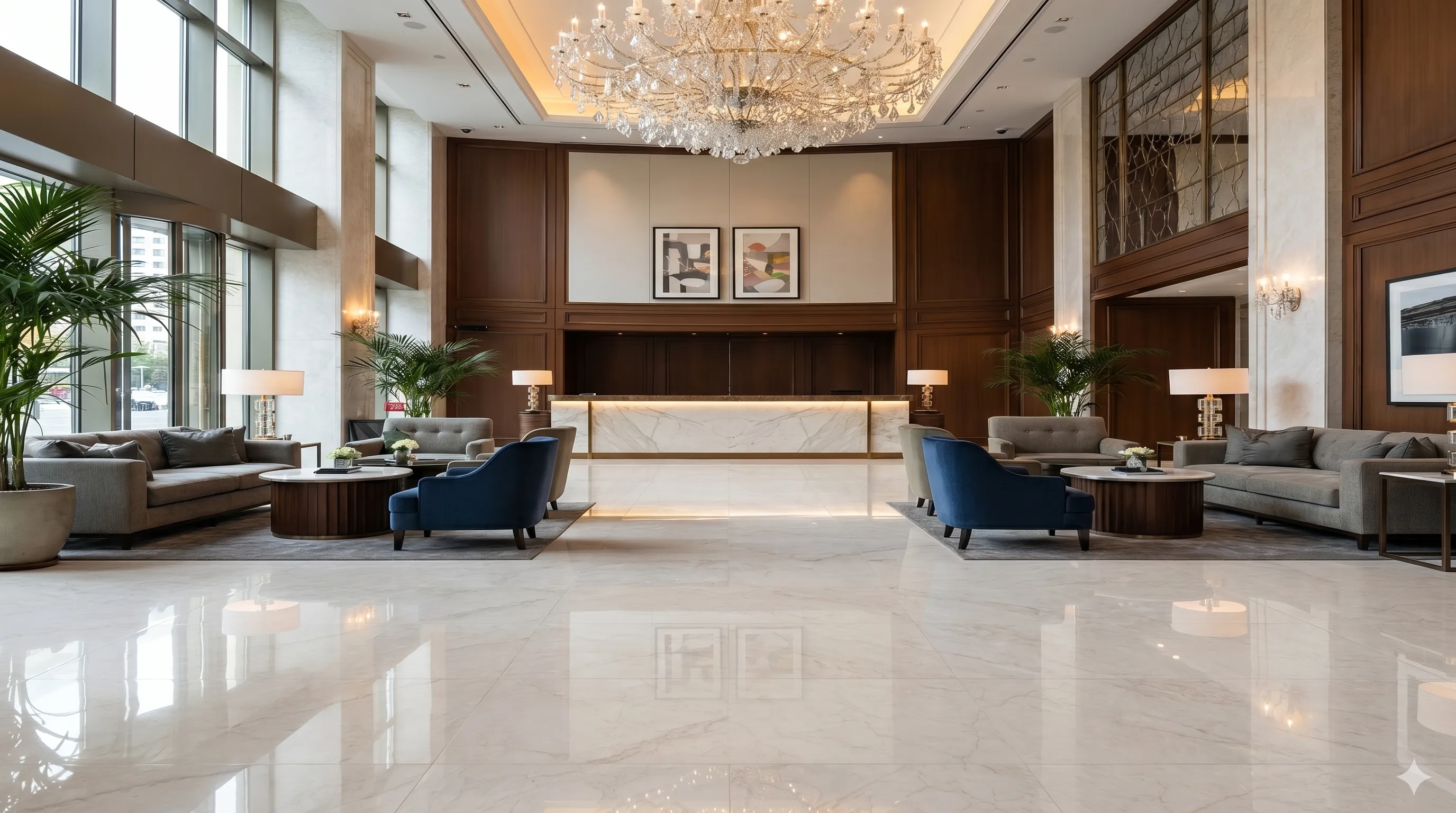 Тадж Махал Бьянко Глянцевый 60x120 — интерьер 1