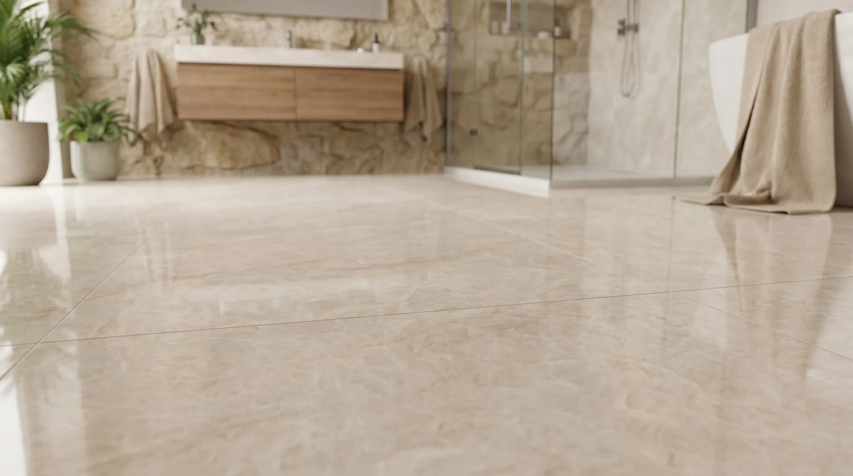 Тадж Махал Бьянко Глянцевый 60x120 — интерьер 5