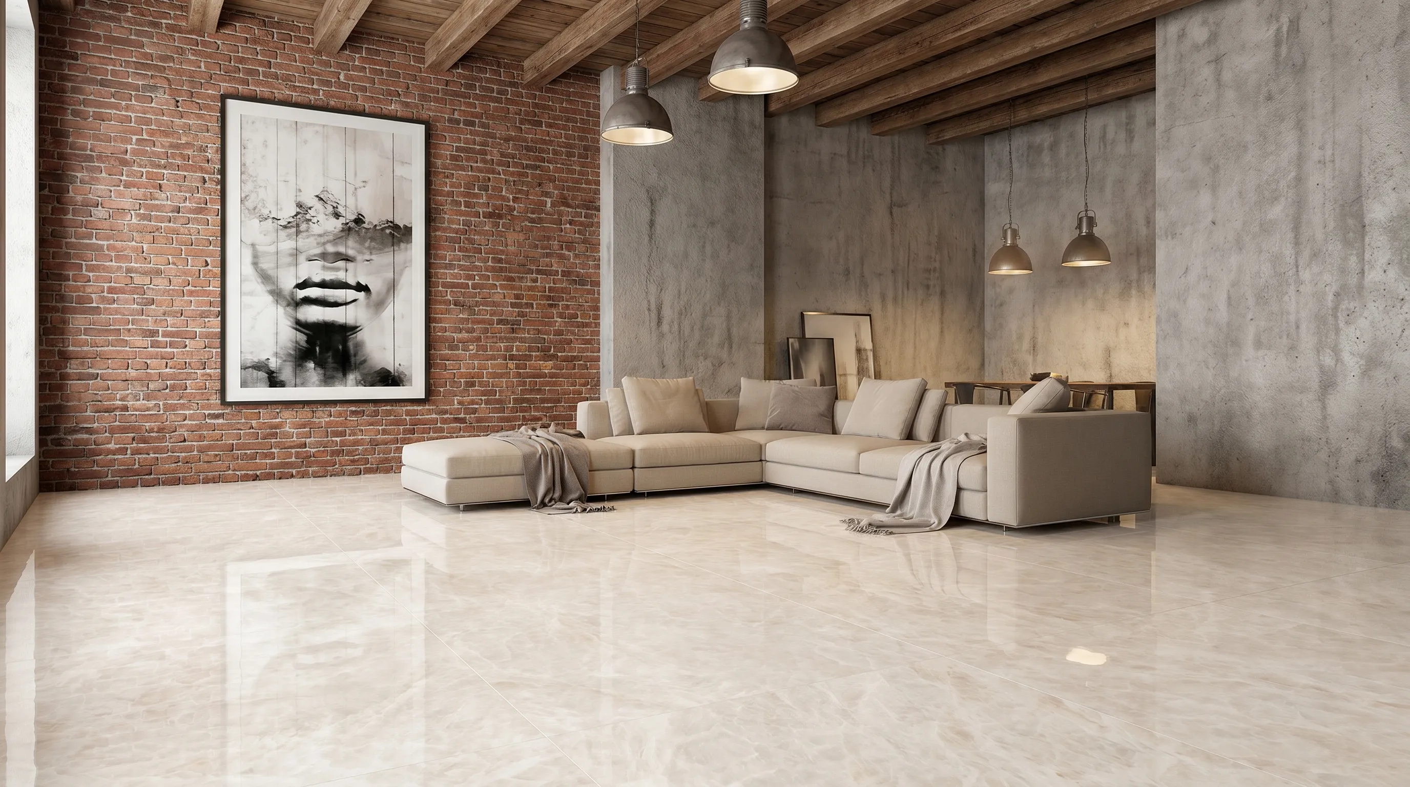 Тадж Махал Бьянко Глянцевый 60x120 — интерьер 8