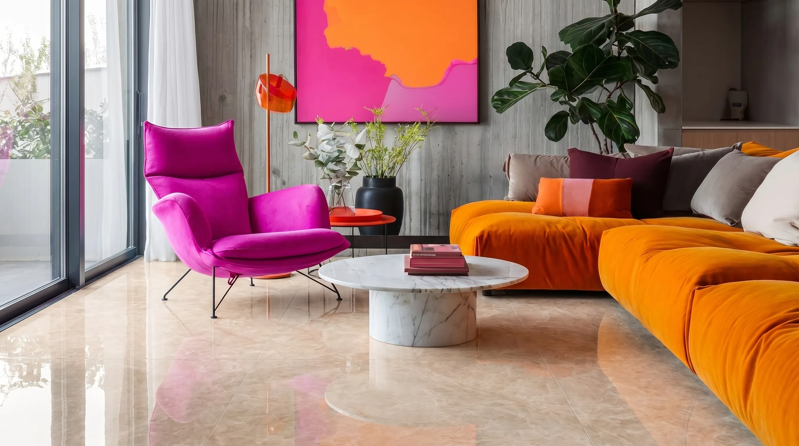 Тадж Махал Кремовый Глянцевый 60x120 — интерьер 5