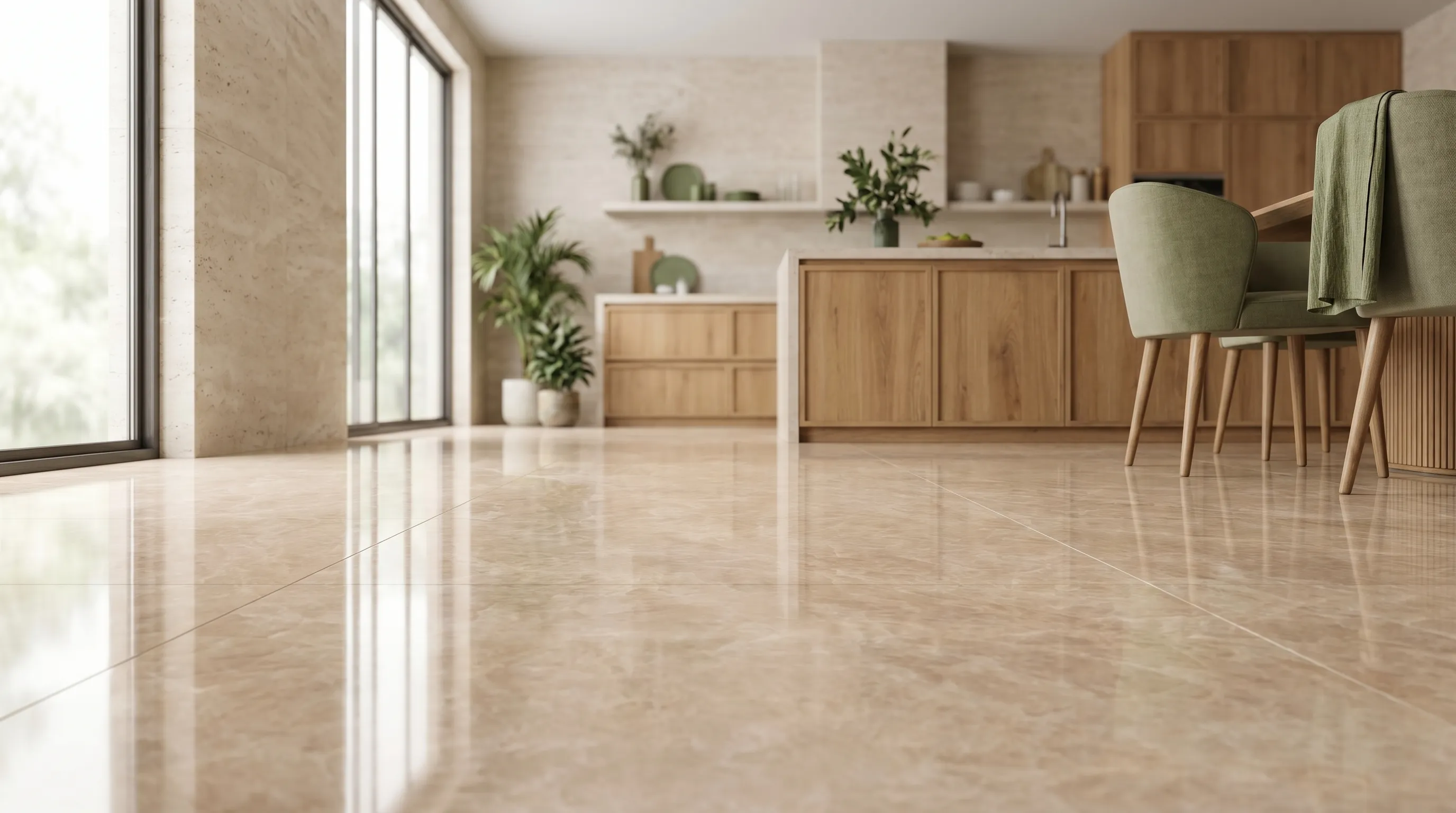 Тадж Махал Кремовый Глянцевый 60x120 — интерьер 8