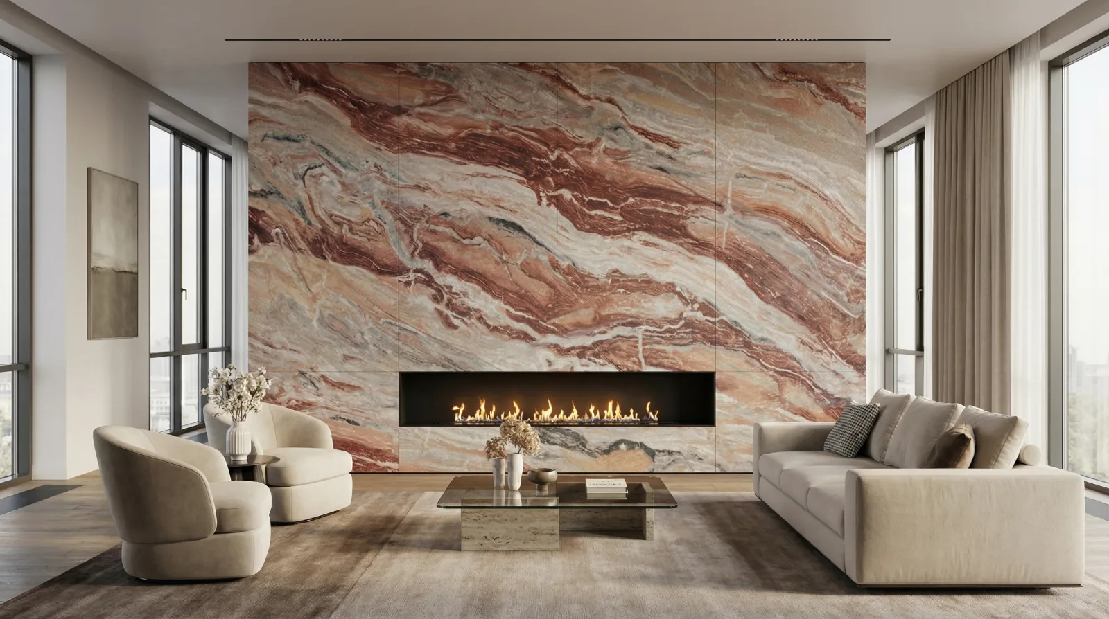 Пульс Земли 3200мм*1600мм*12мм — интерьер 3