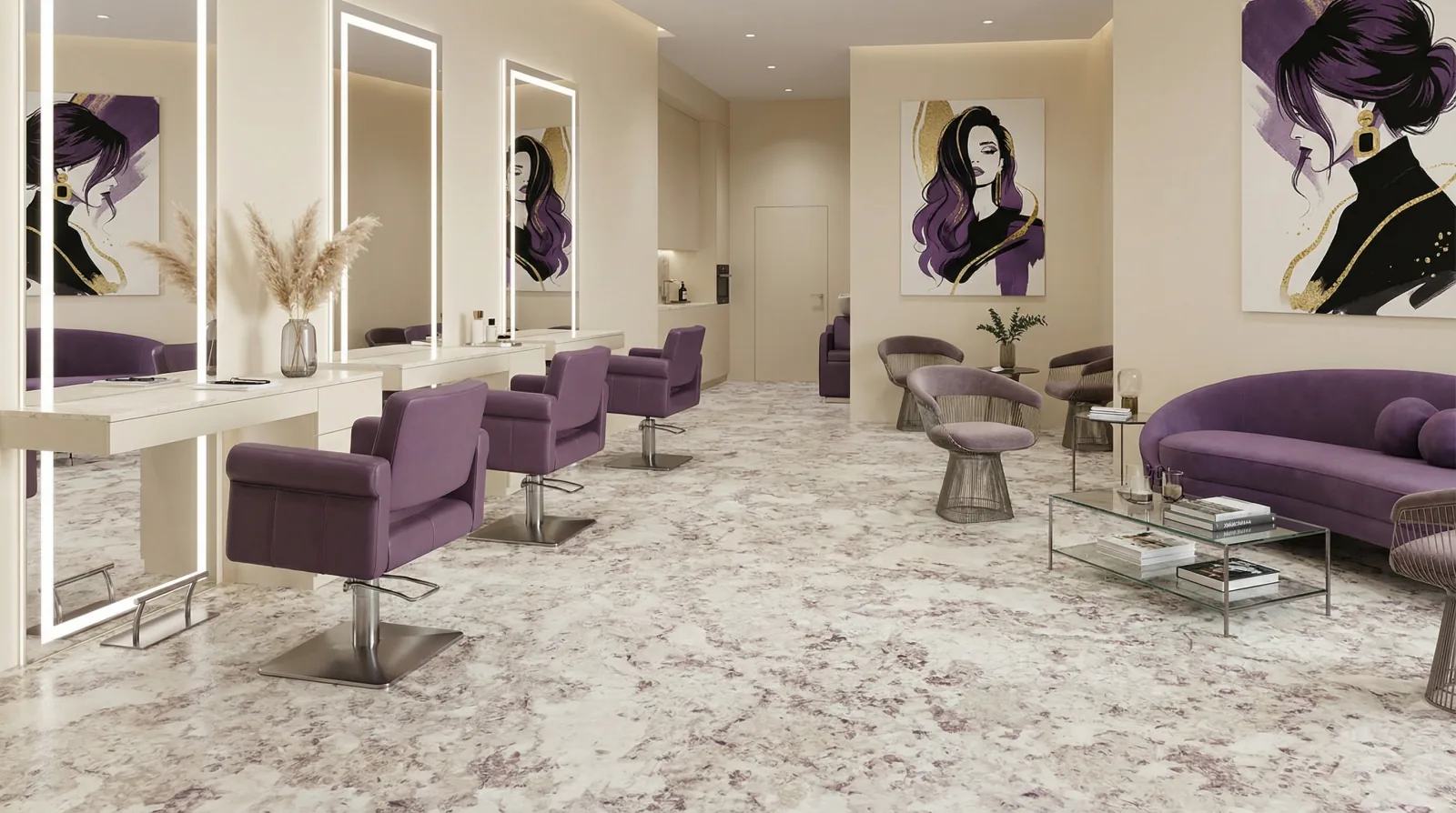 Млечный камень 3200мм*1600мм*12мм — интерьер 3